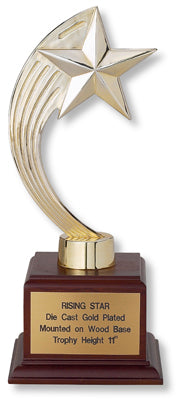 11 INCH GOLD RISING STAR RESIN TROPHY