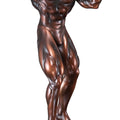 11 INCH MALE BODY BUILDER ELECTROPLATED ANTIQUE BRONZE TROPHY