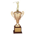 11 INCH RAVENNA SERIES TROPHY WITH 8-1/2 INCH METAL GOLD CUP TAKES FIGURE