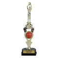 12-1/2 INCH BASKETBALL SPINNER TROPHY WITH FIGURE