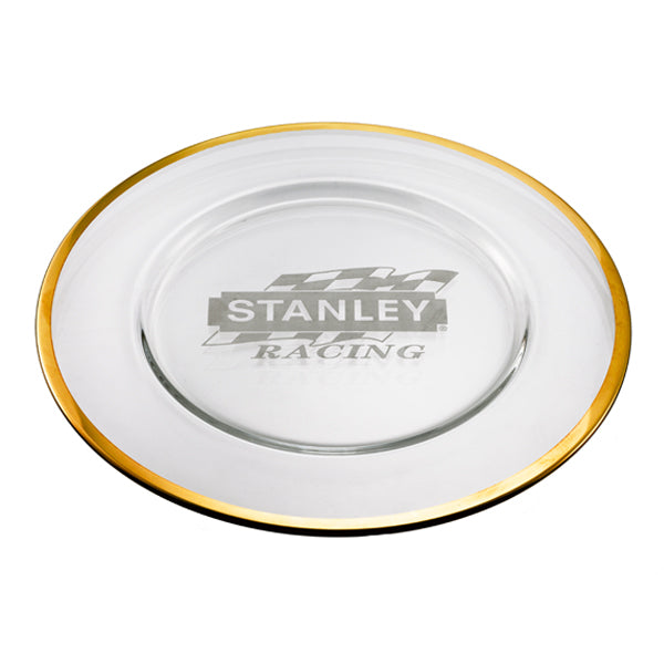 12-1/2 INCH CHARGER PLATE WITH GOLD LEAF BAND