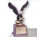 12-1/2 INCH EAGLE TROPHY, HAND PAINTED