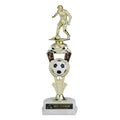 12-1/2 INCH SOCCER SPINNER TROPHY WITH FIGURE