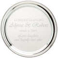 12 INCH DIAMETER GADROON TARNISH PROOF NICKEL PLATED ENGRAVABLE TRAY