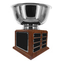 12 INCH DIAMETER SILVER BOWL PERPETUAL TROPHY COMES WITH 24 NAME PLATES