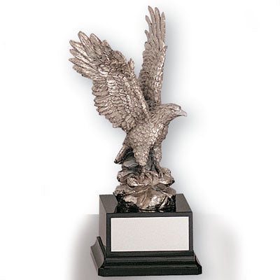 12 INCH EAGLE TROPHY, SILVER ELECTROPLATED