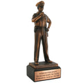 12 INCH POLICE OFFICER TROPHY, ELECTROPLATED IN BRONZE
