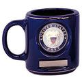 12 OUNCE BLUE COFFEE MUG TAKES 2 INCH INSERT AND PLATE