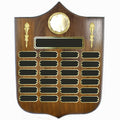 12 X 16 INCH PERPETUAL SHIELD PLAQUE ON GENUINE WALNUT BOARD