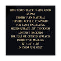 12 X 24 INCH BRUSHED BLACK PLATE ENGRAVES GOLD, .015 INCH THICK