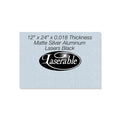 12 x 24 INCH MATTE SILVER ALUMINUM SHEET - ENGRAVES BLACK, 0.018