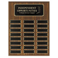 12 X 16 WALNUT FINISH PERPETUAL PLAQUE BLACK HEADER PLATE