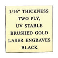 12 X 24 BRUSHED GOLD/BLACK PLASTIC, 1/16