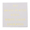 12 X 24 WHITE COATED BRASS PLATED STEEL, .015