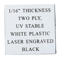 12 x 24 WHITE OVER BLACK 2 PLY PLASTIC, 1/16