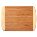 13-1/2 X 9-3/4 INCH SMALL GENUINE BAMBOO TWO TONE CUTTING BOARD