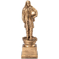 13 INCH ANTIQUE GOLD FEMALE FIREFIGHTER RESIN TROPHY