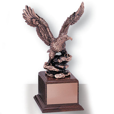 13 INCH EAGLE TROPHY,  BRONZE ELECTROPLATED