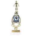 13 INCH FEMALE SWIMMER TROPHY RISER WITH FIGURE ON MARBLE BASE