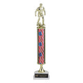 14-1/2, 15-1/2, 16-1/2 INCH  ONE COLUMN STARS AND STRIPES TROPHY TAKES FIGURE