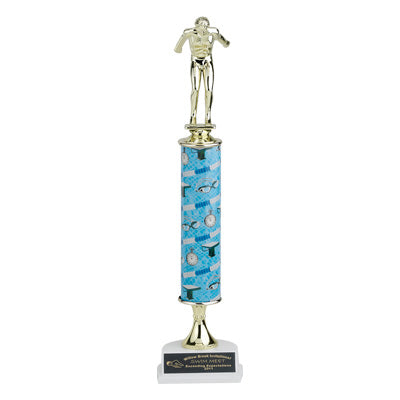 14, 15, 16 INCH ONE COLUMN SPORTS TROPHY TAKES FIGURE