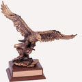 14 INCH EAGLE TROPHY, COPPER ELECTROPLATED