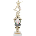 14 INCH MALE BASEBALL ALL STAR SPORT MOTION TROPHY ON A BLACK BASE