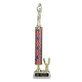 15-1/2, 16-1/2, 17-1/2 INCH  ONE COLUMN STARS AND STRIPES TROPHY WITH EAGLE TRIM  AND TAKES FIGURE