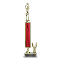 15-1/2, 16-1/2, 17-1/2 INCH SPLASH ONE COLUMN TROPHY WITH EAGLE TRIM AND TAKES FIGURE