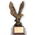 15-1/2 INCH EAGLE TROPHY,  BRASS ELECTROPLATED