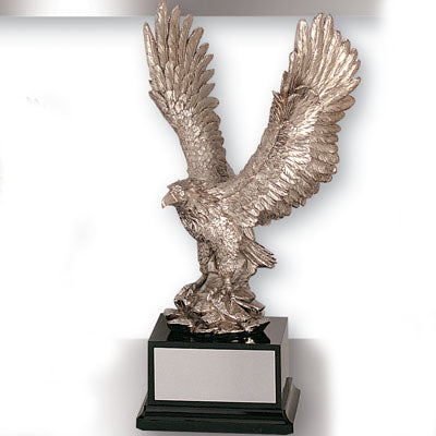 15-1/2 INCH EAGLE TROPHY, SILVER ELECTROPLATED