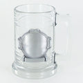 15 OUNCE GLASS TANKARD WITH PEWTER CASTING