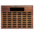 15 x 21 INCH GENUINE WALNUT FINISH PERPETUAL PLAQUE WITH BLACK AND GOLD HEADER PLATE-48 NAME PLATES