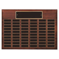 15 x 21 INCH GENUINE WALNUT FINISH PERPETUAL PLAQUE WITH BLACK AND GOLD HEADER PLATE-60 NAME PLATES
