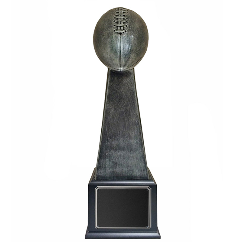 16-1/4 INCH ANTIQUE SILVER FANTASY FOOTBALL TROPHY