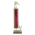 18, 19, 20 INCH ONE COLUMN MOONBEAM TROPHY WITH EAGLE TRIM AND TAKES FIGURE