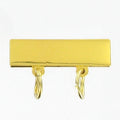 1X1/4 INCH GOLD BAR WITH 2 LOOPS