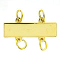 1X1/4 INCH GOLD BAR WITH 4 LOOPS