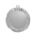 2-1/2 INCH DIE CAST BRIGHT SILVER MEDAL FRAME HOLDS - 2 INCH INSERT