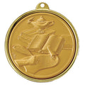 2-1/4 Inch Academic Achievement Medal with Insert in Gold, Silver, or Bronze