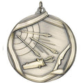 2-1/4 Inch 3D Die-Cast Archery Medal in Antique Brass, Silver, or Bronze