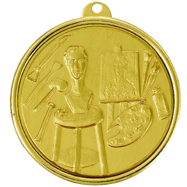 2-1/4 INCH ARTS MEDAL, MULTIPLE COLORS