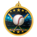 2-1/4 Inch in Diameter Round General Baseball Medal with Mylar Detailing and Customizable Back