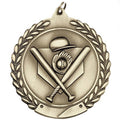 1-3/4 Inch Customizable Baseball Themed 3D Sports Medal in Brass, Silver, or Bronze