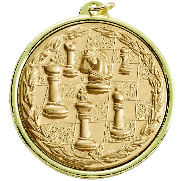 2-1/4 INCH CHESS MEDAL, MULTIPLE COLORS