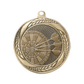 2-1/4 Inch Darts Medal in Antique Gold, Silver, or Bronze with Insert