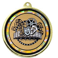 2-1/4 Inch in Diameter Round Drama Themed Medal with Mylar Detailing and Customizable Back