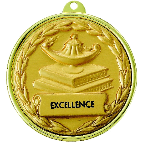 2-1/4 INCH LAMP OF LEARNING IMPRINT MEDAL, MULTIPLE COLORS