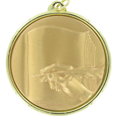 2-1/4 INCH LITERATURE MEDAL, MULTIPLE COLORS
