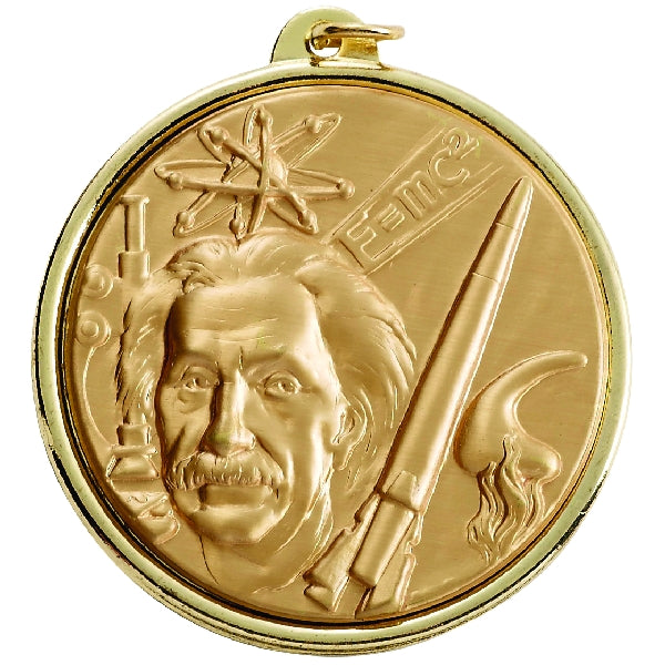 2-1/4 INCH SCIENCE EINSTEIN MEDAL, MULTIPLE COLORS